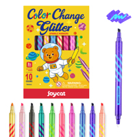Stylos marqueurs à double pointe Joycat, changeant de couleur, avec paillettes, jouets éducatifs en plastique pour les enfants de 2 ans et plus, pour le bricolage, le dessin, la création de cartes, fournitures artistiques