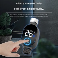Termómetro de Baño para Bebés, Accesorio de Ducha con Pantalla LED, Energía Solar, Diseño Moderno, Indicador de Temperatura del Agua