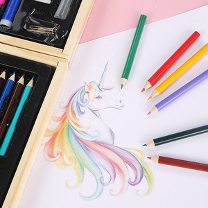 XinyiArt Professional Art Supplies 180-teiliges Mal-Briefpapier-Set Ungiftiges Kinderkunstmalerei-Zeichnungskunst-Holzkoffer-Set - Product Image 5
