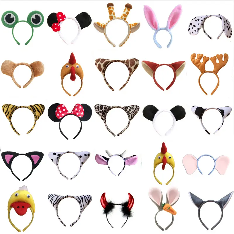 Cheap Wholesale Women girl Holiday party christmas reindeer horn hair bands Animal bow headband