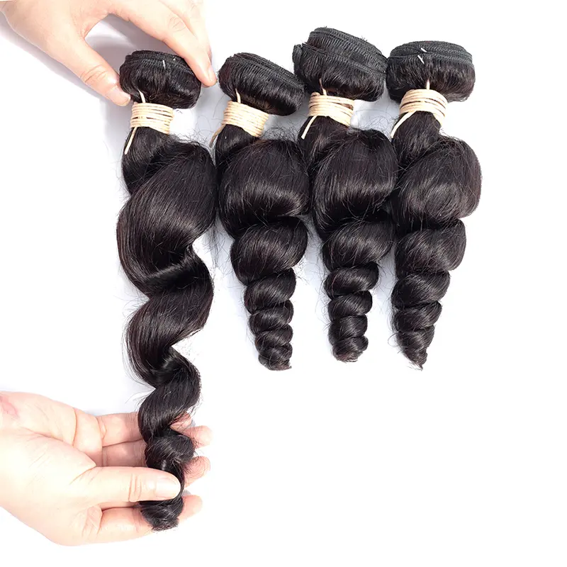 Beijing Manka Hair fashion-mechones de pelo virgen de grado 8A, pelo Remy brasileño ondulado Suelto