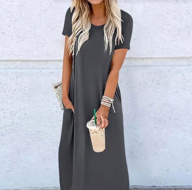 Loose Fit Summer Dress - Bohemian Maxi Style 2024 Loose Fit Summer Dress - Bohemian Maxi Style 2024