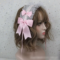 Bandeau de cheveux Lolita japonais doux et élégant en dentelle, blanc, pour cosplay d'anime, accessoire de tête polyvalent pour costumes de cosplay