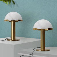 Nouvelle lampe de table LED moderne avec abat-jour en marbre, commande tactile, lumière blanc chaud pour la décoration de la chambre à coucher et du salon