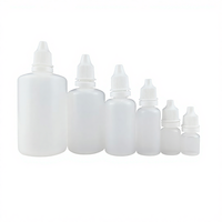 Flacons compte-gouttes en PET vides de 5 ml/10 ml, contenants liquides de qualité alimentaire avec bouchons blancs anti-enfants pour les soins personnels