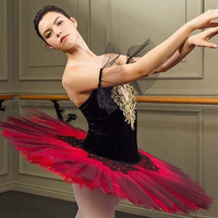 Traje de Ballet Profesional Tipo Pancake para Adultos y Niñas, Vestido de Danza con Tutú, Spandex/Algodón Orgánico, Ropa de Actuación