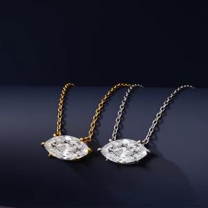 เครื่องประดับแฟชั่น18K ชุบทอง925สเตอร์ลิงเงินจี้เพชรสร้อยคอเพชรโมอิส2กะรัตสำหรับผู้หญิง - Product Image 3