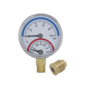 Mit Glycerin gefülltes Manometer Edelstahl gehäuse Temperatur Herkunft Kostenlose Silikon proben - Product Image 6