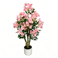 Arbre artificiel bananier rose personnalisé, arbre de Michelia Figo rose pleinement en fleurs, décoration pour projets résidentiels et commerciaux, OEM ODM