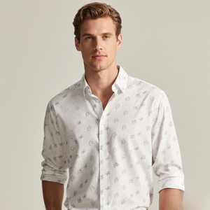 ハワイアンシャツフル印刷花柄カスタマイズデザインボタンアップクイックドライ男性パーティーカジュアルアロハビーチ - Product Image 2