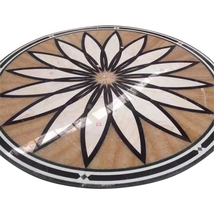 Chine jet d'eau de marbre de plancher de jet d'eau parquet sol en mosaïque de marbre de modèle de conception