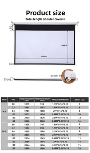 Écran de projection motorisé NEUF 4:3 16:9, écran de projection électrique escamotable, écran à ultra courte focale pour home cinéma - Product Image 6