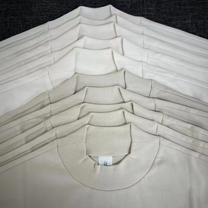 เสื้อยืดคอกลมทรงหลวมโอเวอร์ไซส์สำหรับผู้ชาย ผ้าคอตตอน 100% เนื้อหนา พร้อมปักโลโก้ตามสั่ง คอเสื้อแบบริบหนา - Product Image 5