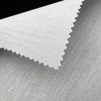 Tissu d'entoilage dur tissé en polyester noir/blanc 100% de haute qualité pour chapeau de baseball/chapeau de golf
