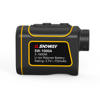 SNDWAY SW-1000A 1000m Mesure de distance de sport industriel Télémètre laser de golf Mini télémètre laser à capteur de vitesse réelle