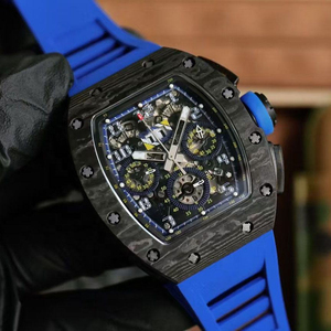 High-end men's mechanical <b>watch</b>, 10th anniversary edition with carbon fiber tonneau-shaped automatic movement. - Product Image 5