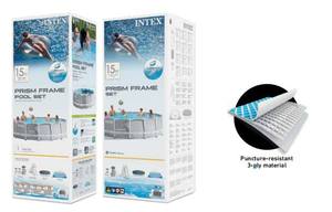 <span class=keywords><strong>INTEX</strong></span> 26702 305x76CM rond gris clair famille amusant cadre au-dessus du <span class=keywords><strong>sol</strong></span> en acier cadre <span class=keywords><strong>piscine</strong></span> avec filtre pompe ensemble - Product Image 5