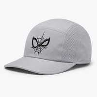 Casquette de camping unisexe réglable à 5 panneaux en nylon enduit polaire avec logo personnalisé et broderie plate pour toutes les saisons