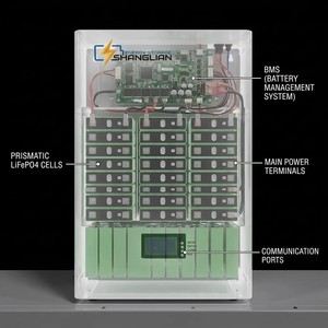 51.2V 100Ah Wall Mount LiFePO4 Battery 5.12kWh Home Solar <b>Energy</b> <b>Storage</b> <b>System</b> Residential Backup Power Supply - Product Image 4