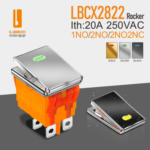 Lanboo 2822 loạt 4pin thiết bị điện 2 vị trí 16A 250VAC Rocker chuyển đổi với công tắc đèn ON-OFF Rocker Thiết bị chuyển mạch - Product Image 2