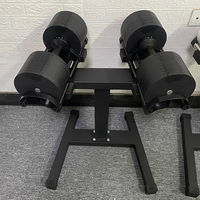 Équipement d'entraînement musculaire personnalisé de qualité supérieure, vente en gros, poids roses de 80 lb, 90 lb, 32 kg, 40 kg, ensemble d'haltères intelligentes réglables pour la salle de sport