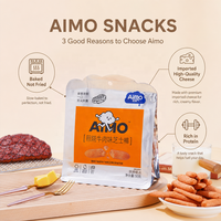 Bâtonnets de fromage 50g croustillants, faible teneur en sel, saveur œuf, collation savoureuse, sachet OEM ODM