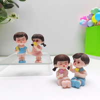 Nouvelle arrivée Summer Lovers Home Decor Microlandschaft Figurine petits ornements Mini poupée de dessin animé