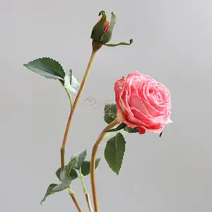 HY Rot Rosa Lila Rose Fleur Artificielle Gefälschte Blumen Künstliche Blume Für Hochzeit Home Decoration