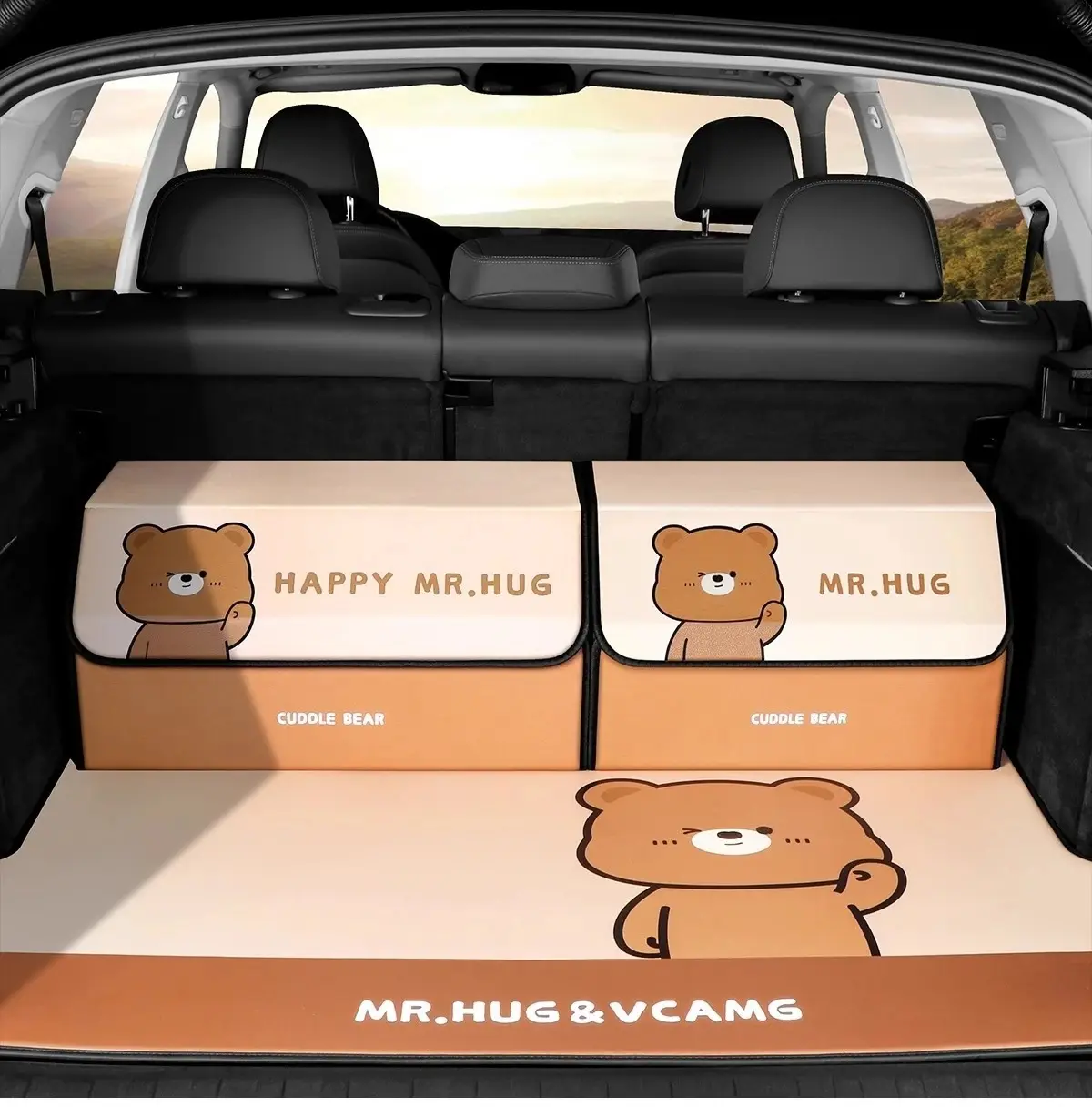 Premium Karikatur Multi-Stil faltbar Polyester Auto Kofferraum Organizer Behälter Box für Auto SUV Kofferraum und Sitzwagen