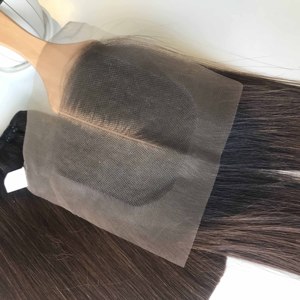 Pelucas de Cabello Humano Remy Brasileño Liso Sedoso de 24 Pulgadas de Largo con Flequillo Completamente Cosido a Máquina, Sin Pegamento y de Color Natural - Product Image 6