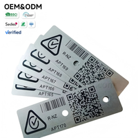 Etiquetas de Inventario de Acero Inoxidable con Código de Barras Grabado, Número Secuencial, Códigos QR, Etiquetas de Metal y Aluminio para Activos Fijos
