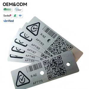 Etiqueta de número de serie de metal, activo de aluminio, código QR, aluminio, acero inoxidable, marca de Metal, placa de logotipo de Metal elevado - Product Image 1