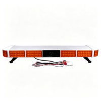 Barre lumineuse de signalisation LED 288W, gyrophare, montage sur toit, support en acier inoxydable, boîtier en alliage d'aluminium PC, plusieurs couleurs, sirène