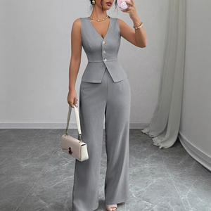 slim fit dress slacks Cosiani Women's Blue Wool Dress Pants main image 1