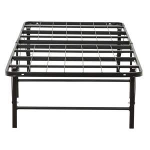 Db Bedroom Furniture Twin Xl Metal Platform <b>Bed</b> Frame <b>Folding</b> Minimalist Design Strong Black <b>Mattress</b> Base <b>For</b> Bedroom - Product Image 4