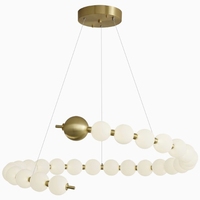 Vente en gros de lampes à boules de verre décoratives nordiques, lampes suspendues à bulles LED, luminaires de plafond à boules de verre pour chambre à coucher