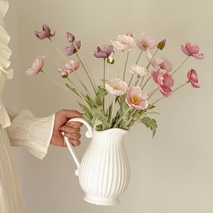 Lianmeng Artificial Poppy <b>Flower</b> 4-Headed <b>Light</b> Purple Plastic Silk High Simulation Wedding Home Decor Prop - Product Image 4