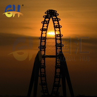 Fabricants professionnels chinois de manèges de type grande roue de 128 mètres avec design 3D pour attraction géante de parc d'attractions