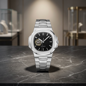 Montre de plongée analogique Hercules S-Logo argentée et blanche avec mouvement Seiko NH38, acier inoxydable, verre saphir, noir, 50 bars d'étanchéité - Product Image 2