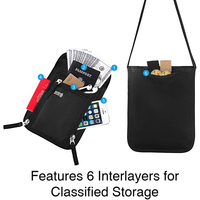 Dompet Leher Organizer Passport Anti Air Anti RFID Portabel 8 INCI Bahan Nylon Modis untuk Semua Musim