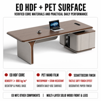 Mobilier de bureau de luxe pour le patron Table de gestion de bureau design moderne en mélamine pour l'immeuble de bureaux chambre à coucher espace de travail à domicile fabriqué en Chine
