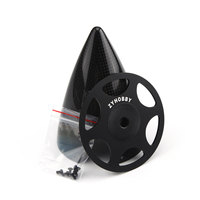 Spinner RC en fibre de carbone ultra léger de 4,5 pouces (150 mm) avec cône aérodynamique haute performance et plaque arrière ventilée en aluminium CNC pour modèles de grande échelle