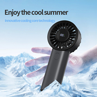 Hxtc88 Voyage En Plein Air Led Affichage Numérique 3000mAh Usb Rechargeable Portable Mini Petit Petit Poche Personnelle Main Ventilateur De Poche