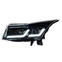 Conjunto de Faros Delanteros con Proyector LED Doble U para Chevrolet Cruze 2009-2014, Lámpara Delantera de Xenón, Piezas de Automóvil XUNBAI, Ajuste Universal