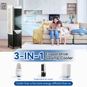 Ventilateur double portable, climatiseur désertique, ventilateur électrique, refroidisseur d'air à eau, climatiseur évaporatif sur pied - Product Image 5