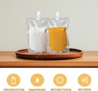 Offre Spéciale clair stockage en plastique Doypack pliable Portable 4L 5 litres contenants à boire emballage bec pochette sac à eau