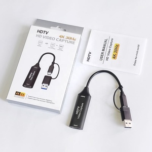 Support Win/<strong>Mac</strong>/Linux Laptop 1080P HDTV USB 4K 30Hz Video Capture Device with USB-C Audio Adapter for Live Stream Gaming - Product Image 6