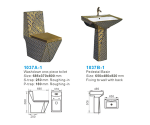 Высококачественный Набор для унитаза и раковины, раковина для ванной комнаты, набор для туалета, керамический набор для туалета и раковины на заказ - Product Image 3