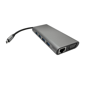Venta al por mayor 10-en-1 4K Aluminio Portátil <span class=keywords><strong>USB</strong></span> 3,0 Multipuerto <span class=keywords><strong>Hub</strong></span> Adaptador HDTV SD <span class=keywords><strong>VGA</strong></span> HDTV RJ45 <span class=keywords><strong>USB</strong></span> <span class=keywords><strong>C</strong></span> Adaptador Compatible Stock - Product Image 5