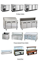 Etabli réfrigéré commercial réfrigérateur intelligent sous le comptoir avec congélateur table de préparation pour le travail avec réfrigérateur à tiroir